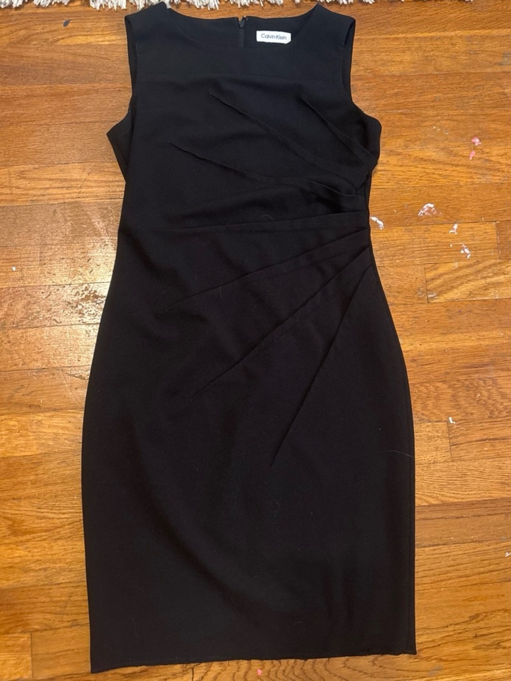 Calvin Klein Sleek Black Midi Sheath Dress